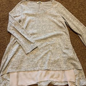Gray Tunic Style Blouse